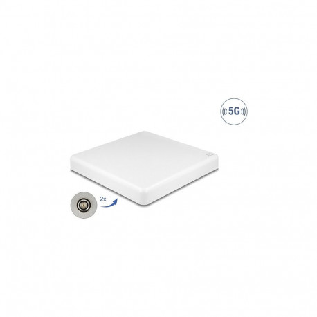 "5G LTE MIMO Antenne 2 x N Buchse 2,7 - 9,0 dBi direktional Wand- und Mastmontage outdoor weiß"