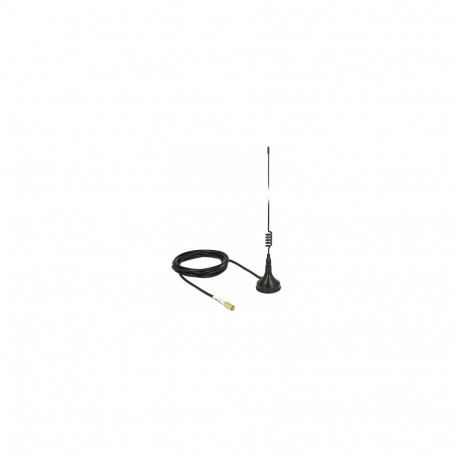 "Delock WLAN 802.11 b/g/n Antenne SMB Stecker 2 dBi starr omnidirektional mit magnetischem Standfuß 