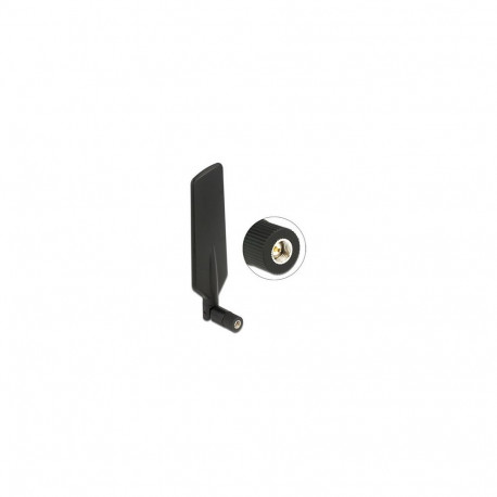 "LTE Antenne SMA Stecker 0,5 - 3 dBi omnidirektional drehbar mit Kippgelenk schwarz"