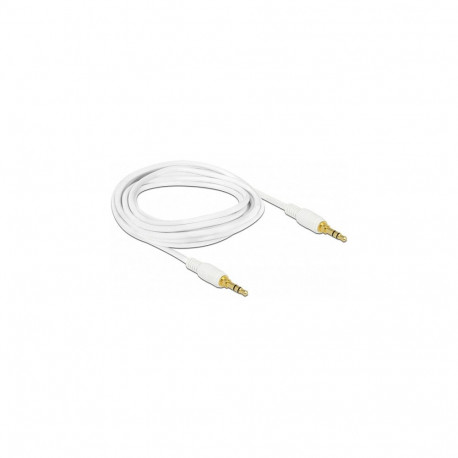 "Delock Klinkenkabel 3,5 mm 3 Pin Stecker > Stecker 2 m weiß"