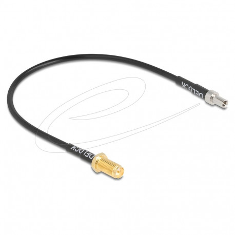 "Delock Antennenkabel RP-SMA Buchse zum Einbau zu TS-9 Stecker RG-174 20 cm"
