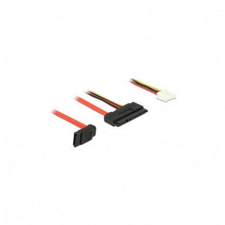 "Delock Kabel SATA 6 Gb/s 7 Pin Buchse + Floppy 4 Pin Strom Buchse (5 V + 12 V) > SATA 22 Pin Buchse