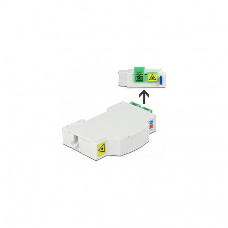 LWL ühenduskarp DIN-liistule, 2 × SC Simplex või LC Duplex