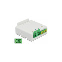 "DELOCK LWL Anschlussdose fr Hutschiene 4 x SC Simplex oder LC Duplex"