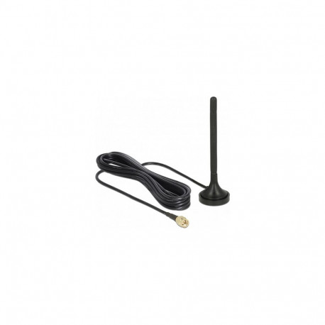 LTE-antenn SMA-pistikuga 2 dBi jäik igasuunaline magnetilise aluse ja RG-174 ühenduskaabliga 3 m, vä