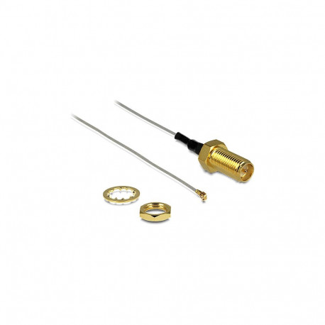 Antennikaabel RP-SMA emane paigaldatav pesa I-PEX Inc. MHF® III pistik 0.81, 20cm, keerme pikkus 10m