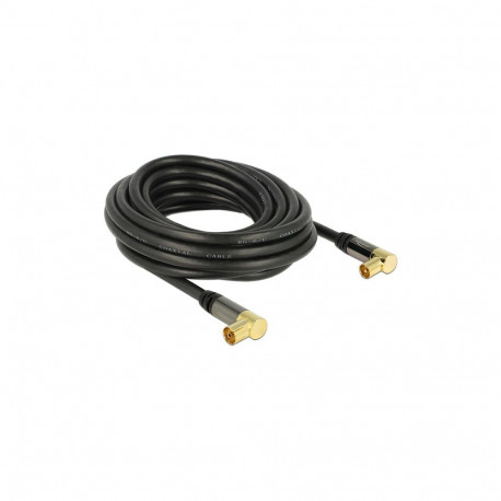 Antennikaabel IEC-nurkpistik > IEC-nurkpesa RG-6/U 5m, must