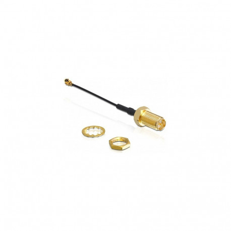 antennikaabel RP-SMA paigaldatava pesa ja I-PEX Inc. MHF® I pistikuga 1.13, 5cm, keerme pikkus 10mm