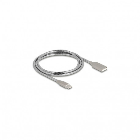 "USB 2.0 Kabel mit Metallmantel USB Typ-A Stecker zu USB Type-C™ Stecker PD 3.0 60 W 1 m silber"