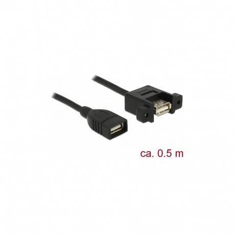"DELOCK Kabel USB 2.0 Typ-A Buchse > USB 2.0 Typ-A Buchse zum Einbau 0.5 m"