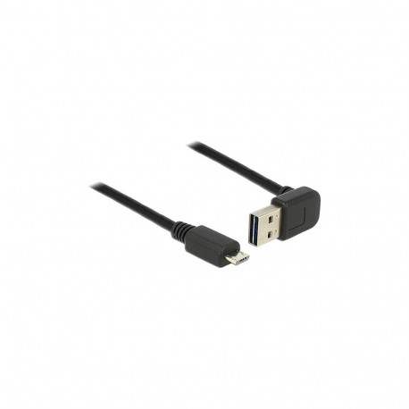 "DELOCK Kabel EASY-USB 2.0 Typ-A Stecker gewinkelt oben / unten > USB 2.0 Typ Micro-B Stecker 2 m"