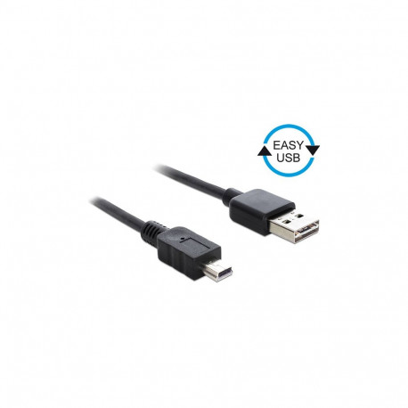 "DELOCK Kabel EASY-USB 2.0 Typ-A Stecker > USB 2.0 Typ Mini-B Stecker 0.5 m schwarz"