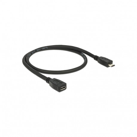 Delock USB 2.0 Micro B pikenduskaabel 0.5m