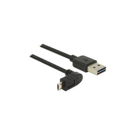 Delock EASY USB 2.0-A > EASY Micro-B üles/alla nurgaga kaabel 0.5 m