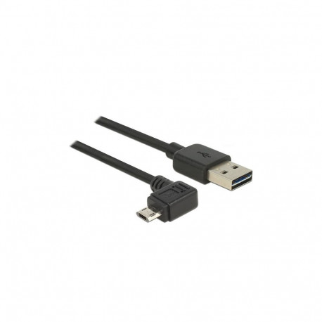 "DELOCK Kabel EASY USB 2.0-A > EASY Micro-B links/rechts gewinkelt Stecker/Stecker 2m"