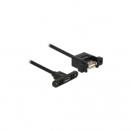 Delock USB 2.0 micro-B pesa - USB 2.0 A pesa paneelkaabel 1 m