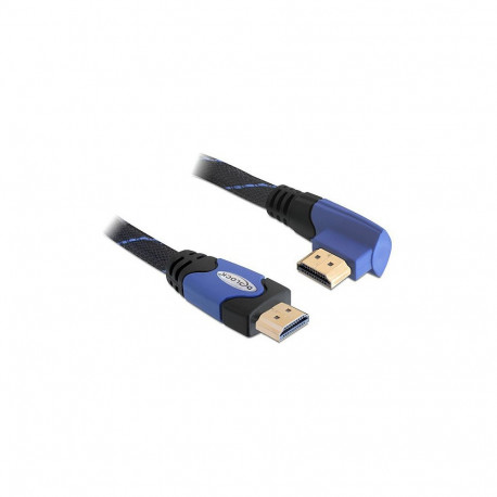 "DELOCK Kabel HDMI A-A St/St gewinkelt links blau 5m"