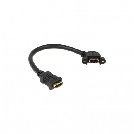 "DELOCK Kabel HDMI A Buchse > HDMI A Buchse zum Einbau 110 Grad 0.25 m"