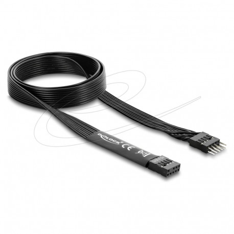 "HD Audio Flachbandkabel Mainboard Verlängerungskabel 9 Pin Pfostenstecker zu Pfostenbuchse 70 cm sc