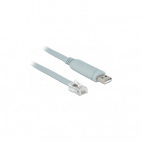"Adapter USB 2.0 Typ-A Stecker > 1 x Seriell RS-232 RJ45 Stecker 0,5 m grau"