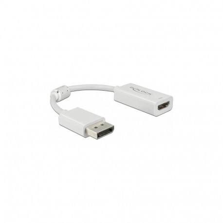 DELOCK DisplayPort 1.4 - HDMI adapter 4K 60Hz HDR-funktsiooniga, passiivne, valge