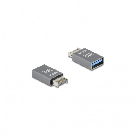 "Delock Adapter USB 10 Gbps Typ-E Key A Stecker zu USB Typ-A Buchse Metall"