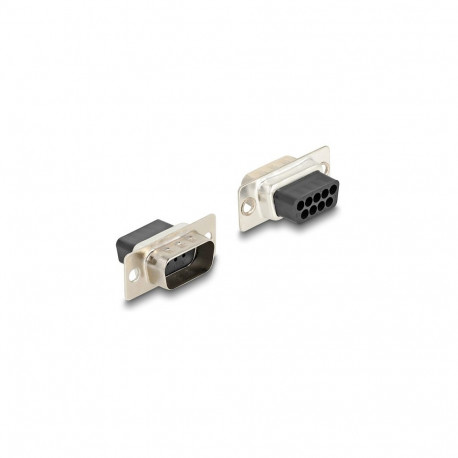D-Sub 9 Pin pistiku ja RJ12 pesa paigalduskomplekt, kollane