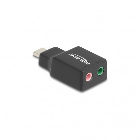 "Externe USB Soundkarte mit USB Type-C™ Stecker auf 2 x 3,5 mm Klinkenbuchse Plug & Play Audio Adapt