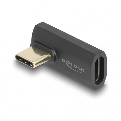 "Delock USB Adapter 40 Gbps USB Type-C™ PD 3.1 240 W Stecker zu Buchse gedreht gewinkelt links / rec