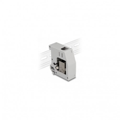 "Hutschienenadapter mit Keystone Modul RJ45 Buchse zu RJ45 Buchse Cat.6A"