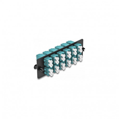 "Delock LWL Adapter Panel LC Duplex OM4 12 Port aqua"