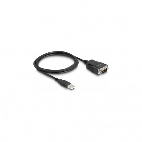 Adapter USB 2.0 tüüp-A pistikust 1 × jadaliidese RS-232 D-Sub 9 pistikuni, kruvide ja mutritega, ESD