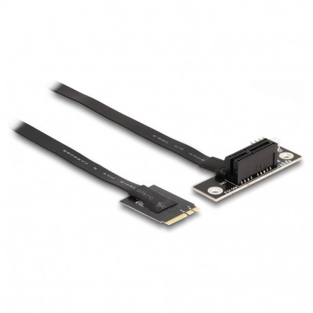 "Delock M.2 Key A+E zu PCIe x1 NVMe Adapter gewinkelt mit 20 cm Kabel"