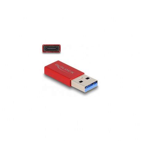 "USB 10 Gbps Adapter USB Typ-A Stecker zu USB Type-C™ Buchse aktiv rot"