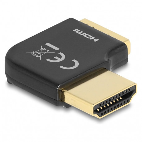 Delock HDMI adapter isane-emane 90° paremale nurgaga 8K 60 Hz metallist