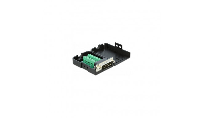 "D-Sub15 Stecker zu Terminalblock mit Gehäuse"