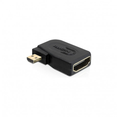 "Delock Adapter High Speed HDMI with Ethernet - micro D Stecker > A Buchse seitlich gewinkelt"