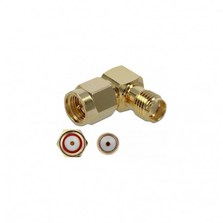 "Adapter SMA Stecker zu SMA Buchse 90° 10 GHz"
