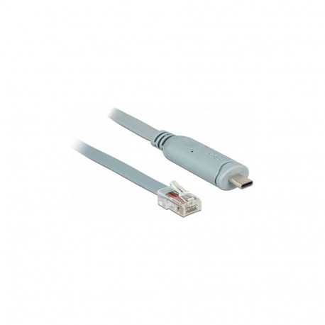"Adapter USB 2.0 Type-C™ Stecker > 1 x Seriell RS-232 RJ45 Stecker 1,0 m grau"