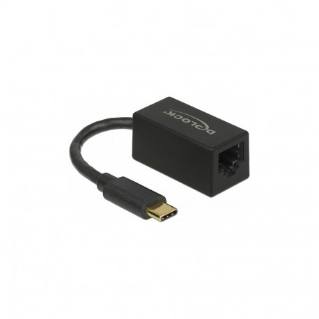 Delock USB Type-C™ Gigabit LAN võrguadapter 1 x RJ45 kompaktne must ASIX