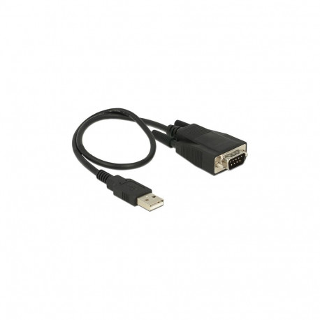 "Adapter USB 2.0 Typ-A Stecker > 1 x Seriell RS-232 DB9 Stecker mit Schrauben und Muttern ESD Übersp