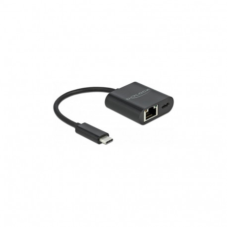 Delock USB Type-C™ Gigabit LAN 10/100/1000 Mbps adapter Power Delivery liidesega, must