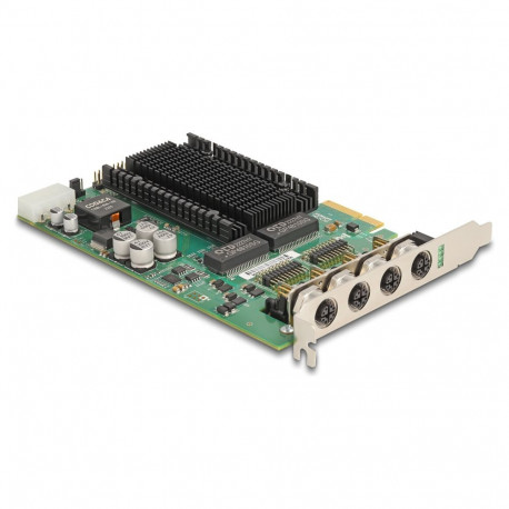 "Delock PCI Express x4 Netzwerkkarte Gigabit LAN 4 x M12 mit PoE+ i350"