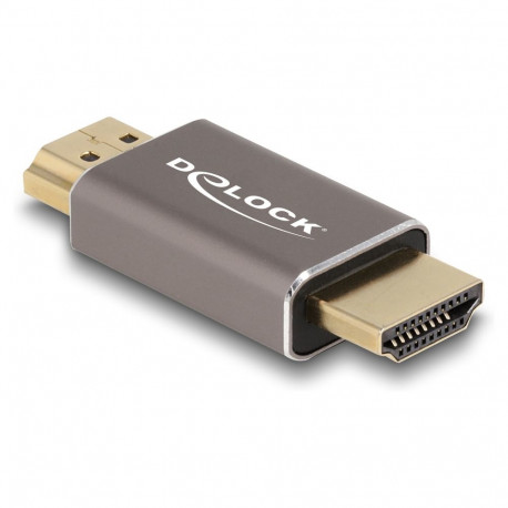 "HDMI Adapter Stecker zu Stecker 8K 60 Hz grau Metall"