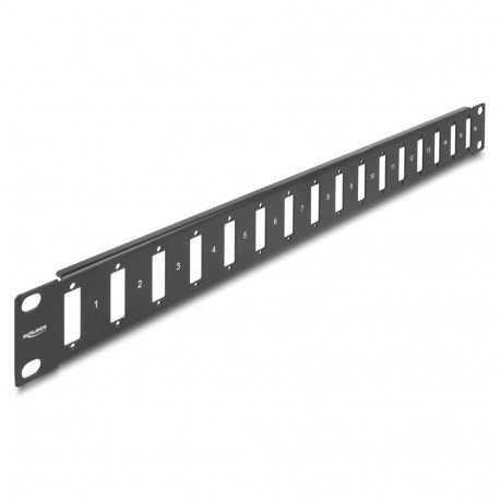 "19"" Panel für Adapter mit Schraubanschluss 16 Port schwarz"