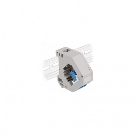 "Hutschienenadapter mit Keystone LC Duplex Buchse zu LC Duplex Buchse blau"