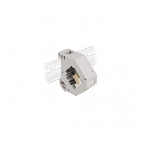 "Hutschienenadapter mit Keystone SC Simplex Buchse zu SC Simplex Buchse beige"