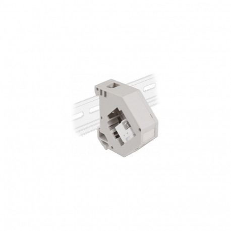 "Hutschienenadapter mit Keystone IEC Buchse zu Terminalblock"