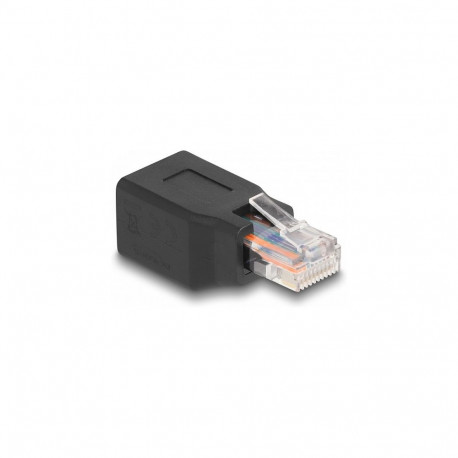 "Adapter RJ50 Stecker zu Buchse Belegung 1:1 schwarz"
