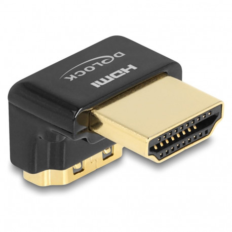 Delock HDMI adapter isasest emaseks 90° alumise nurgaga 8K 60 Hz metall